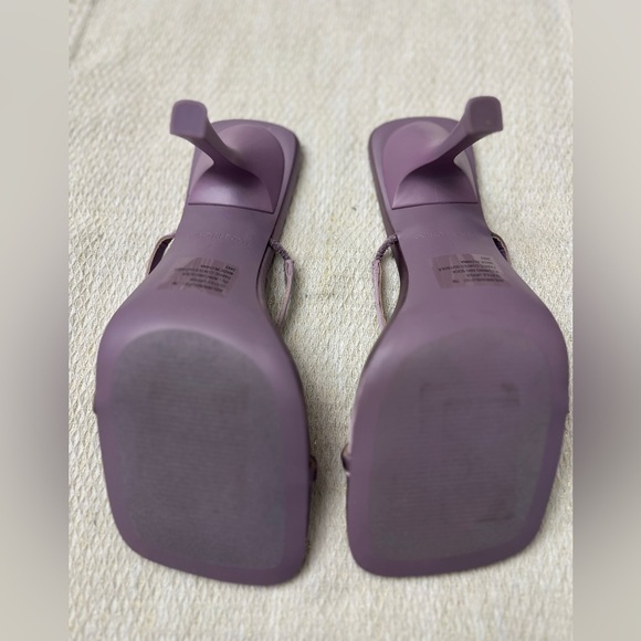 Steve Madden Aislinn Heeled Sandal Size 7 Purple Satin Rhinestone Detail Formal - Picture 10 of 13